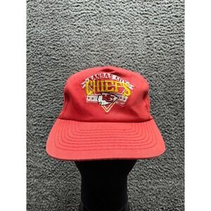 Kansas City Chiefs Vintage 90's Snap Back Hat Cap NFL Drew‎ Pearson Football Red